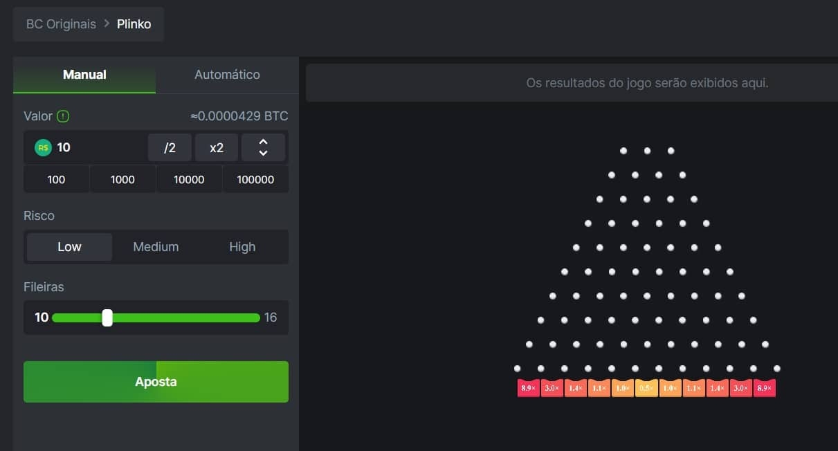 Plinko, Original TGJogo, jogo de apostas, cassino online, estratégia de jogo